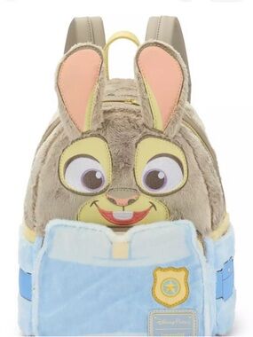 Disney Judy Hopps Plush Backpack - Light Blue, Beige, Pink, Yellow